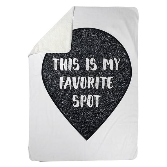 Begin Home Decor 5545-6080-QU20 60 x 80 in. Its My Favorite Spot-Sherpa Fleece Blanket