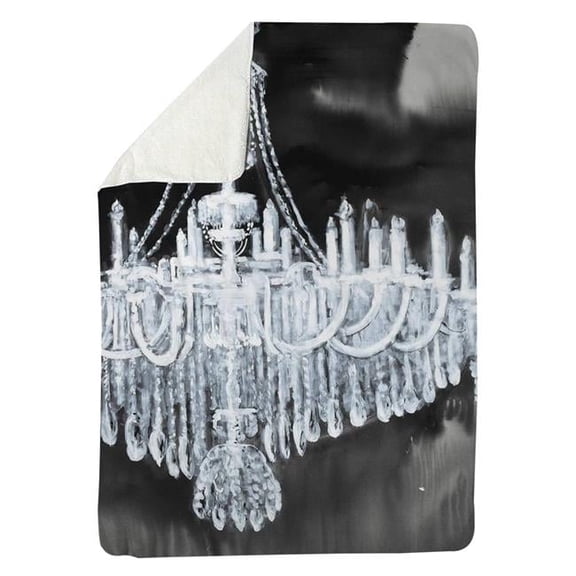 Begin Home Decor 5545-6080-SL16 60 x 80 in. Glam Chandelier-Sherpa Fleece Blanket