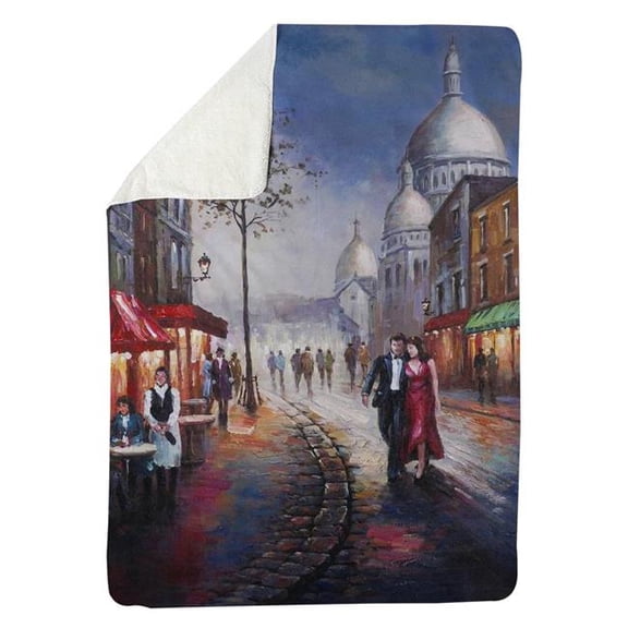 Begin Home Decor 5545-6080-ST21 60 x 80 in. Dressed Up Couple-Sherpa Fleece Blanket