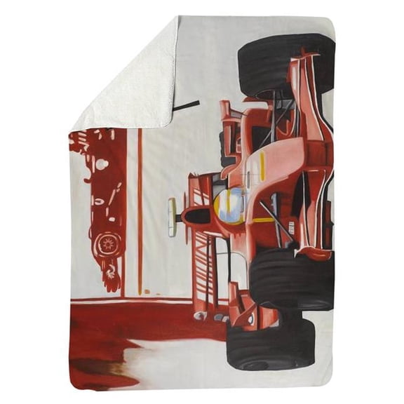 Begin Home Decor 5545-6080-TR63 60 x 80 in. Formula 1 Car Sherpa Fleece Blanket - Home Decor & Games