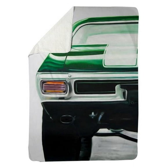 Begin Home Decor 5545-6080-TR79 60 x 80 in. Classic Dark Green Car-Sherpa Fleece Blanket