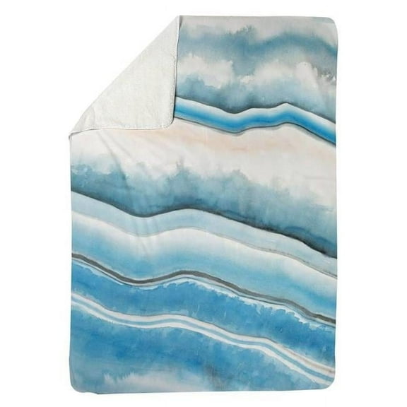 Begin Home Decor 5545-8060-AB40 60 x 80 in. Textured Geode Sherpa Fleece Blanket - Minerals Bedroom Decor