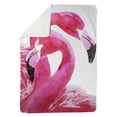 thumbnail image 1 of Begin Home Decor 5545-8060-AN440 60 x 80 in. Watercolor Flamingo Love Sherpa Fleece Blanket - Home Decor, 1 of 1