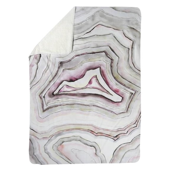 Begin Home Decor 5545-8060-MN3 60 x 80 in. Pink Geode Spiritual Sherpa Fleece Blanket - Home Decor