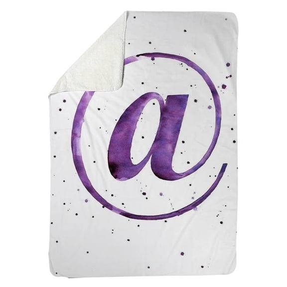 Begin Home Decor 5545-8060-TY20 60 x 80 in. Modern Purple Sherpa Fleece Blanket - at Symbol Decor