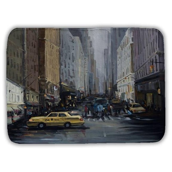 Begin Home Decor 5930-1724-CI373 17 x 24 in. In the City Brown Bath Mat - Urban Bedroom Decor Essentials
