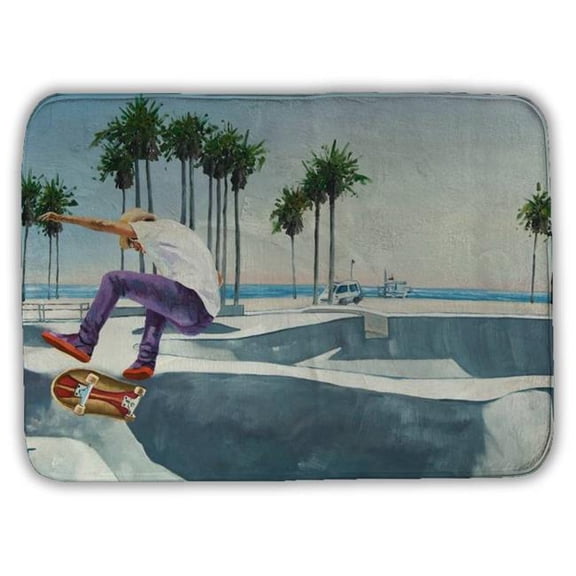 Begin Home Decor 5930-1724-SP68 17 x 24 in. Skate Park California Bedroom Bath Mat - Botanical Home Decor