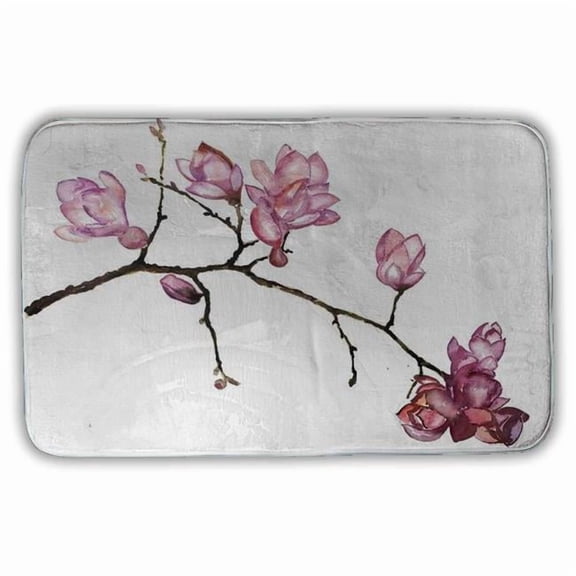 Begin Home Decor 5930-2134-FL312 21 x 34 in. Branch of Cherry Blossoms Bath Mat - Floral Home Decor