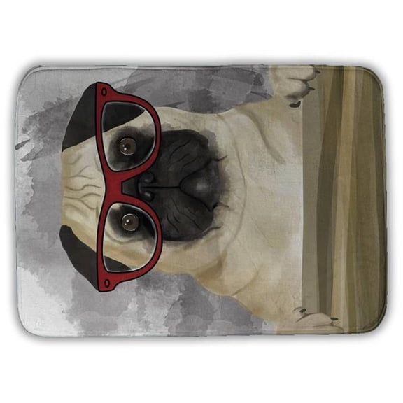 Begin Home Decor 5930-2417-AN95 17 x 24 in. Geek Carlin Brown Bedroom Bath Mat - Home Decor Essential