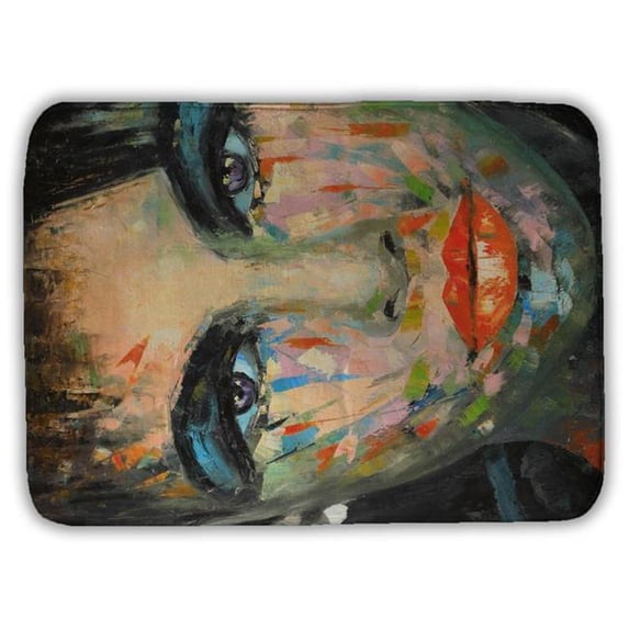 Begin Home Decor 5930-2417-FI40 17 x 24 in. Blue Beauty Bath Mat - Abstract Portrait Home Decor Essential