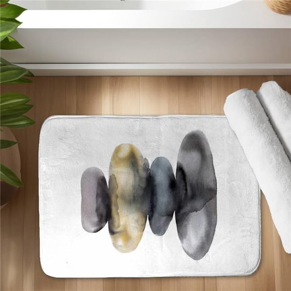 Begin Home Decor 5930-2417-SL25 17 x 24 in. Hot Stones Spiritual Bath Mat - Bedroom Still Life Decor