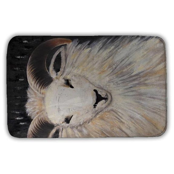 Begin Home Decor 5930-3421-AN108 21 x 34 in. Bushy Ram Farm Animals Bath Mat - Home Decor Bedroom Rug