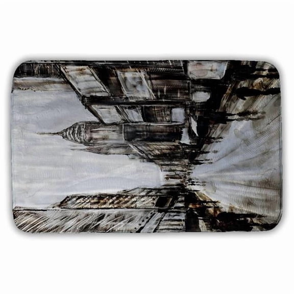 Begin Home Decor 5930-3421-CI68 21 x 34 in. Busy Gray Street Man Industrial Bath Mat - Home Decor Essentials