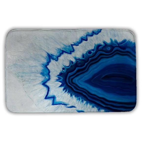 Begin Home Decor 5930-3421-MI97 21 x 34 in. Blue Agate Geode Slice Bath Mat - Contemporary Bedroom Decor