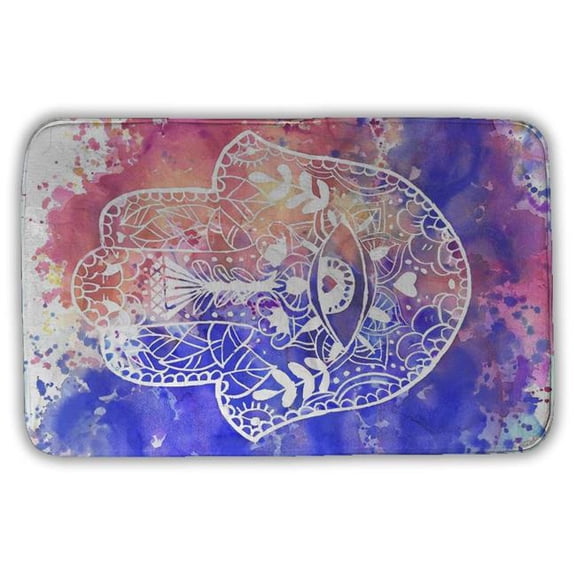 Begin Home Decor 5930-3421-RE7 21 x 34 in. Hamsa Hand Spiritual Bath Mat - Bedroom Decor - Home Style