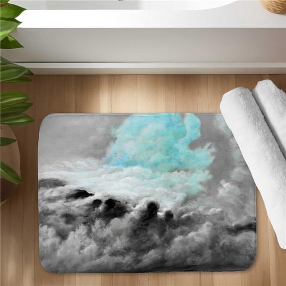 Begin Home Decor C1BM172429S15O 17 x 24 in. Blue Clouds Scenic Landscapes Bath Mat for Home Decor