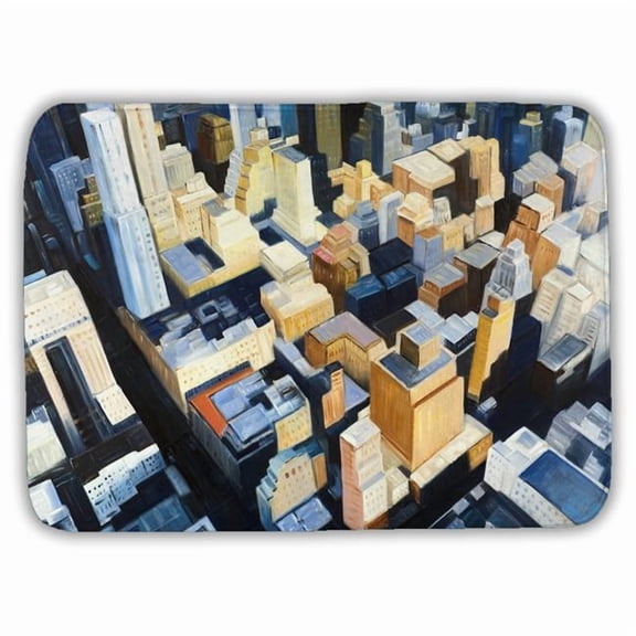 Begin Home Decor C1BM17247EYFF8 17 x 24 in. Manhattan View Empire State Building Bath Mat - Home Decor