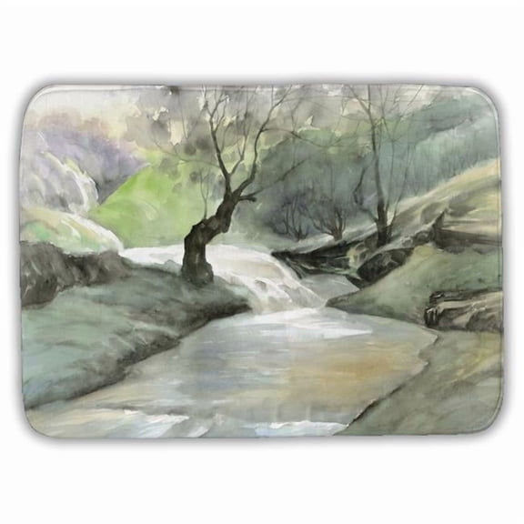 Begin Home Decor C1BM1724DDO4FC 17 x 24 in. Oasis of Relaxation - Green Landscapes Bath Mat for Home Decor