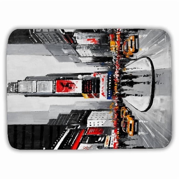 Begin Home Decor C1BM1724FN1D0B 17 x 24 in. York City Busy Street Bath Mat - Home Decor Scenery