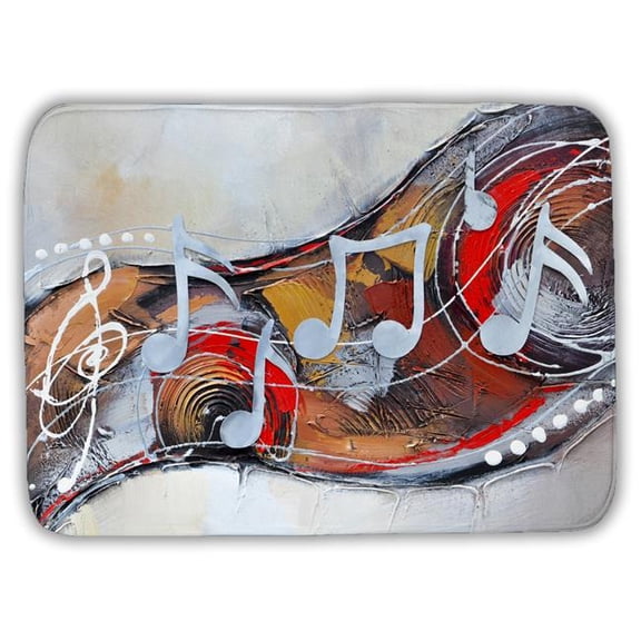 Begin Home Decor C1BM1724LJS8CF 17 x 24 in. Abstract Serenade - Contemporary Musical Bath Mat for Home Decor