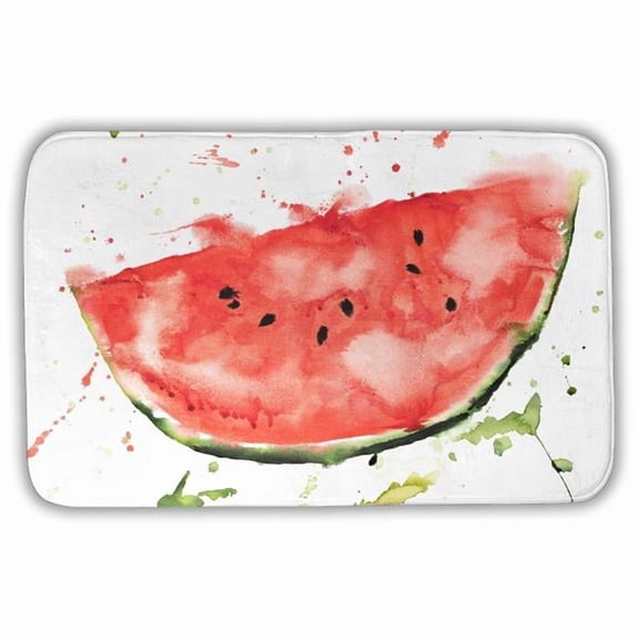 Begin Home Decor C1BM213428CD0U 21 x 34 in. Watermelon Slice - Green Kitchen Bath Mat for Home Decor