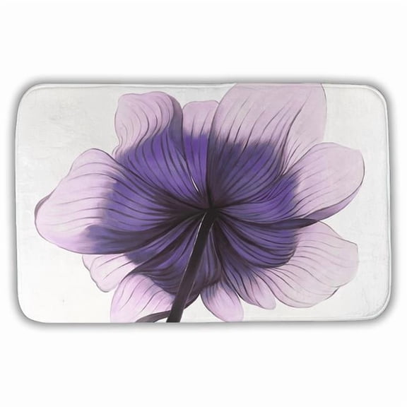 Begin Home Decor C1BM21347IWJMO 21 x 34 in. Beautiful Anemone Purple Flower Bath Mat - Home Decor Accent