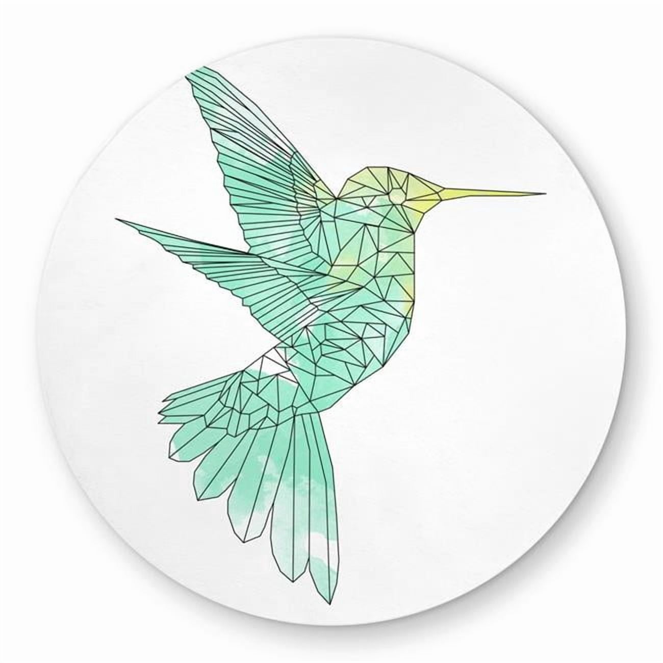 Round Hummingbird Rug Begin Home Decor C1COAR552ZCQVM 5 x 5 ft. Geometric Hummingbird Rug ...