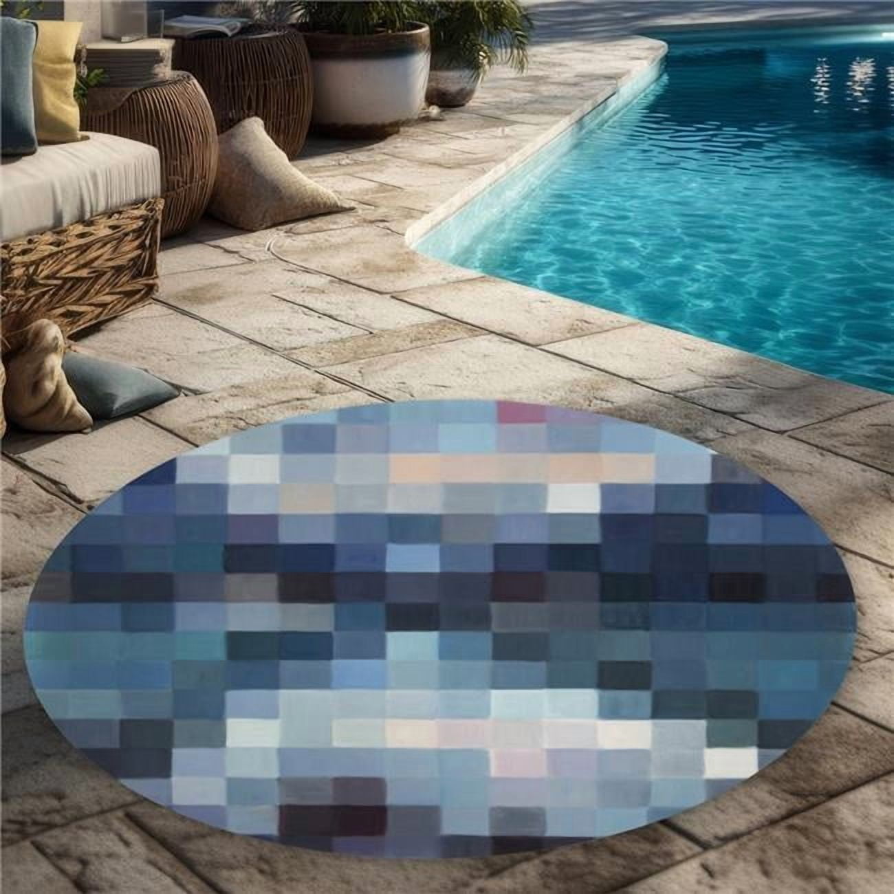 Begin Home Decor C1COAR5549U7BD 5 x 5 ft. Pixelated Mountainous ...
