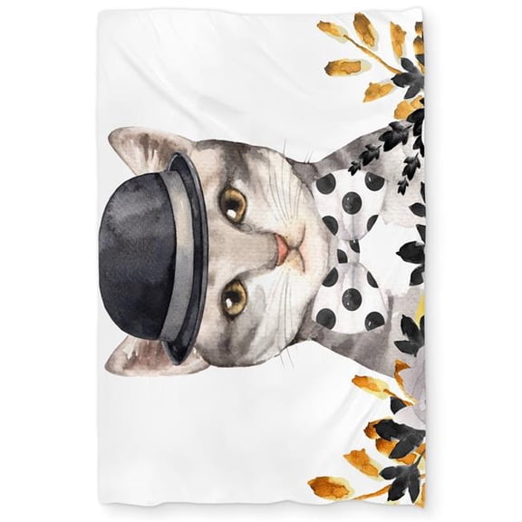Begin Home Decor C1DCTSW03OEKT3 Chic Cat Children Art Pets Twin Size Duvet Cover - Home Decor Delight