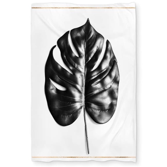 Begin Home Decor C1DCTXLWCWUJQU Split Leaf Philodendron Twin Size Extra Long Duvet Cover - Botanical Scandinavian Decor