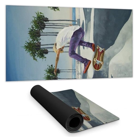 Begin Home Decor C1DM1531GPKVOL 16 x 32 in. Skate Park California Man Cave Desk Mat - Home Decor Essentials