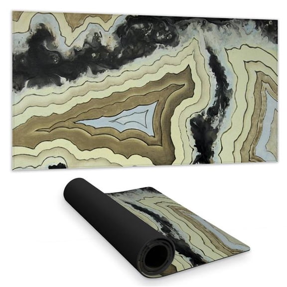 Begin Home Decor C1DM1531HKJ3CR 16 x 32 in. Lace Agate Abstract Shapes Modern Desk Mat - Home Decor