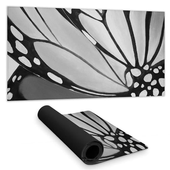 Begin Home Decor C1DM1531T1AOB9 16 x 32 in. Monarch Wings White Insect Desk Mat - Home Decor Accessory
