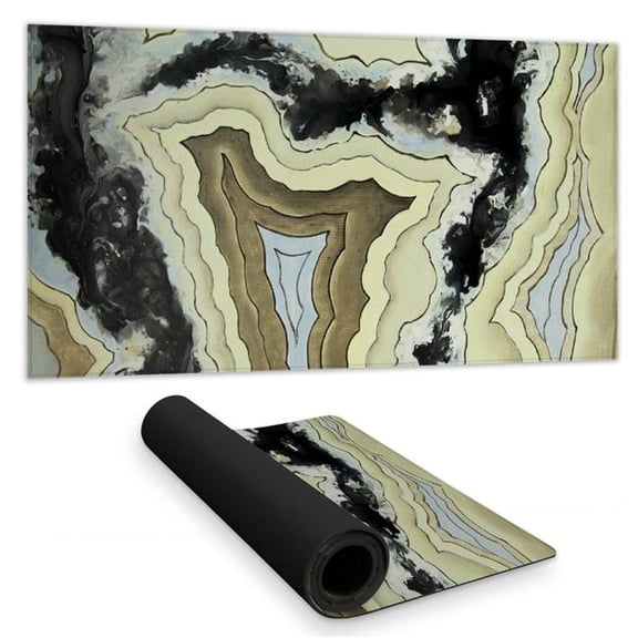 Begin Home Decor C1DM1531YU6UDM 16 x 32 in. Lace Agate Desk Mat - Beige Office Decor for Home Workspace