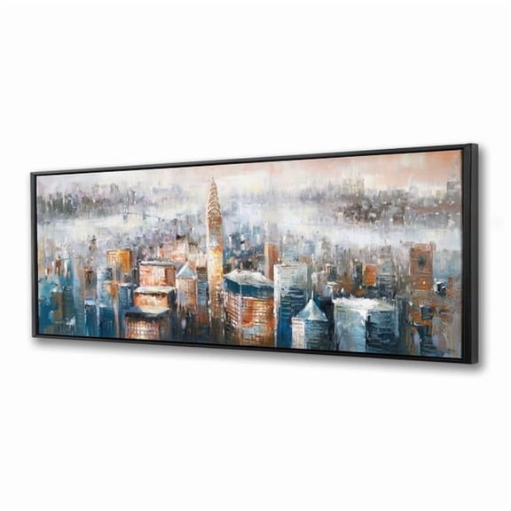 Begin Home Decor C1FC2060O554V9 20 x 60 in. Cityscape of   York with Chrysler Building - Canvas Art