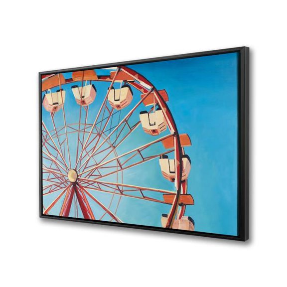 Begin Home Decor C1FC2436M4S1DF 24 x 36 in. Ferris Wheel By a Beautiful Day - Contemporary Framed Canvas