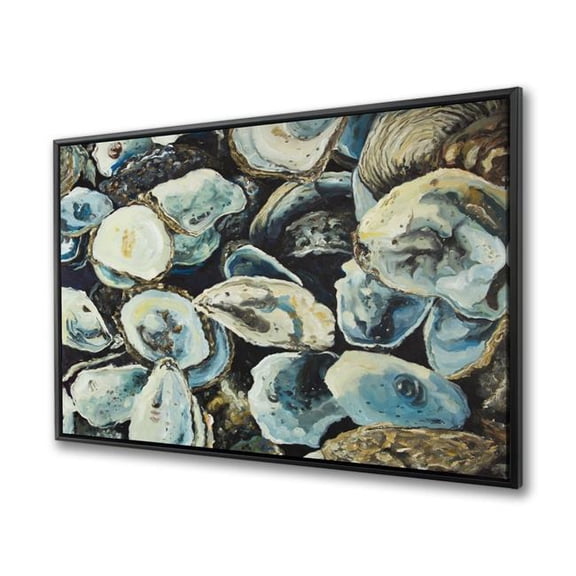 Begin Home Decor C1FC3648EAHWS1 36 x 48 in. Oyster Shells - Marine Food Canvas Art for Home Decor