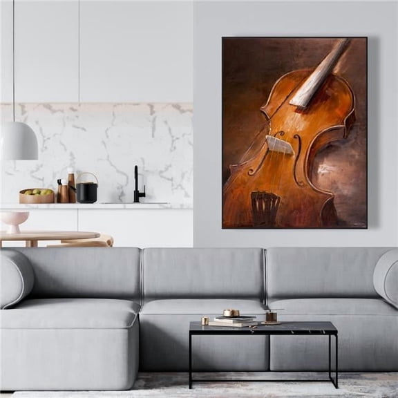 Begin Home Decor C1FC3648FQJB18 36 x 48 in. Alto Musical Instrument Framed Canvas - Home Decor Art