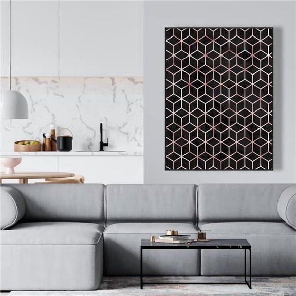 Begin Home Decor C1FC3648U97EF2 36 x 48 in. Symmetry - Abstract Pattern Framed Canvas for Home Decor