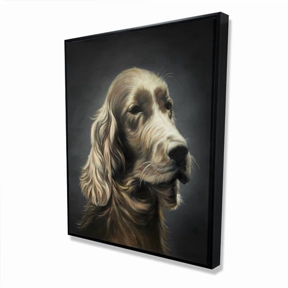 Begin Home Decor C1FC48604Y7RS0 48 x 60 in. Field Spaniel Pets Office Framed Canvas - Home Decor Art
