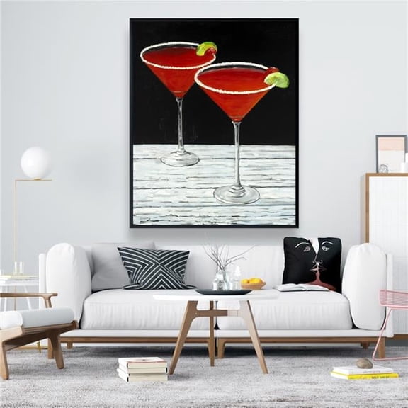 Begin Home Decor C1FC4860A4YH65 48 x 60 in. Cosmopolitan Drink Canvas - Stylish Kitchen Still Life Decor