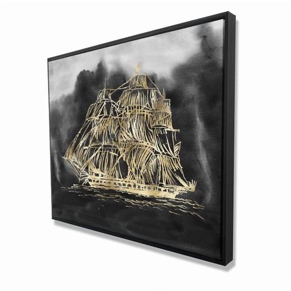 Begin Home Decor C1FC4860GNAIPA 48 x 60 in. Old Sailing Ship Illustration - Bathroom Boat Canvas Decor