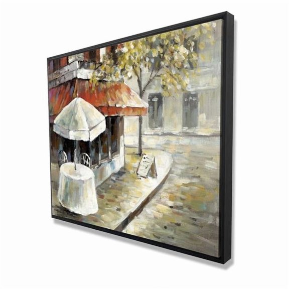 Begin Home Decor C1FC4860RNRRTB 48 x 60 in. Deserted & Sunny Street - Framed Canvas for Home Decor
