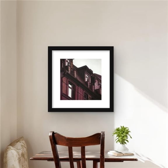 Begin Home Decor C1FM1616BOJ81E 16 x 16 in. Architectural Building Framed Matted Print Wall Art - Home Decor Art