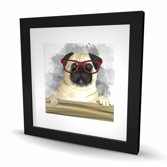 Begin Home Decor C1FM1616F2DG9A 16 x 16 in. Geek Carlin Bedroom Gray Framed Matted Print Wall Art - Home Decor
