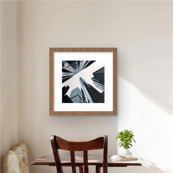 Begin Home Decor C1FM1616HU6VN0 16 x 16 in. Perspective View of Skyscraper Print - Black Framed Decor