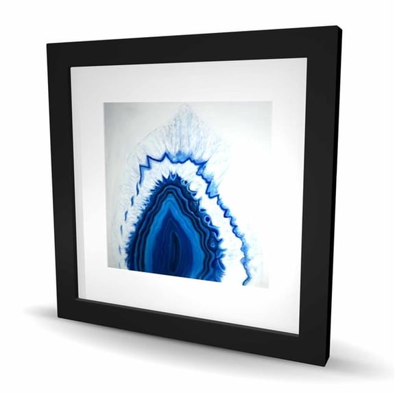Begin Home Decor C1FM1616T1CTUT 16 x 16 in. Agate Geode Slice Print - Framed Matted Home Decor Art