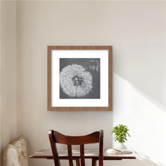 Begin Home Decor C1FM1616UBIP0D 16 x 16 in. Blowing Dandelion - Romantic Flowers Framed Print Decor