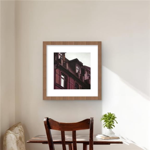 Begin Home Decor C1FM1616WS07C0 16 x 16 in. Architectural Building - Hyperrealist Cities Framed Print