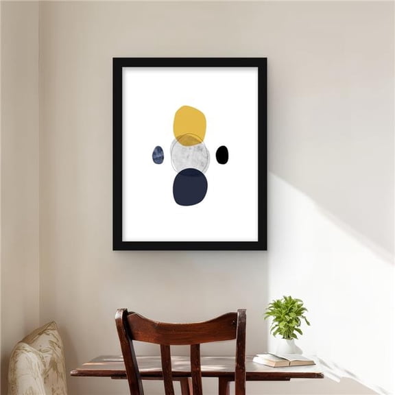Begin Home Decor C1FM162011AV8B 16 x 20 in. Spheres - Modern Abstract Framed Matted Print for Home Decor